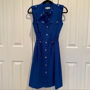 Calvin Klein Royal Blue Cinched Waist Cargo Dress